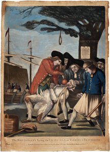 The Bostonians Paying the Excise-man, or Tarring and Feathering, 1774